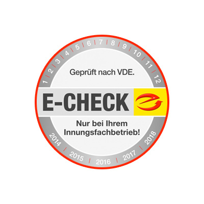 Der E-CHECK ist das anerkannte Prüfsiegel für elektrische Installationen und Geräte.